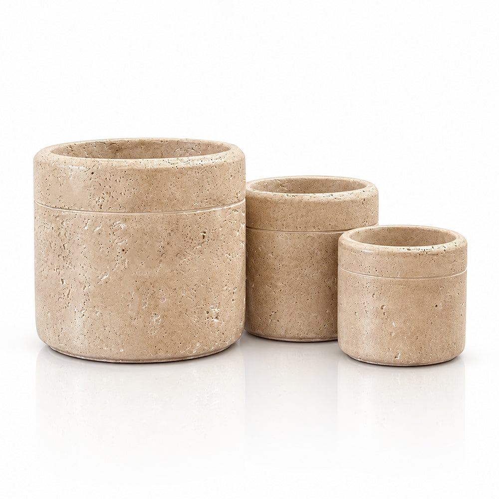 Sharona Beige Cement Planter Pot - Set of 3