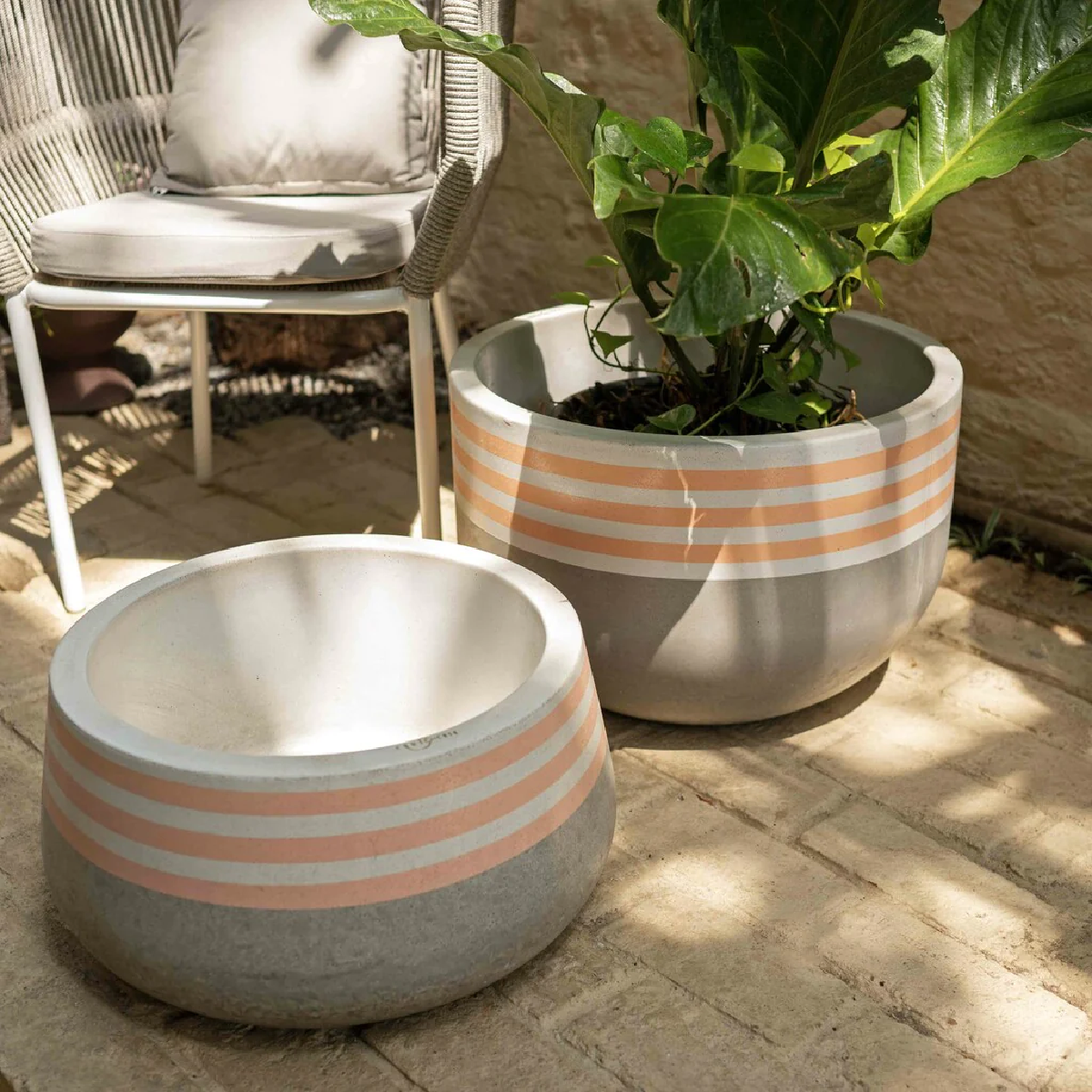 Striped Top Planter