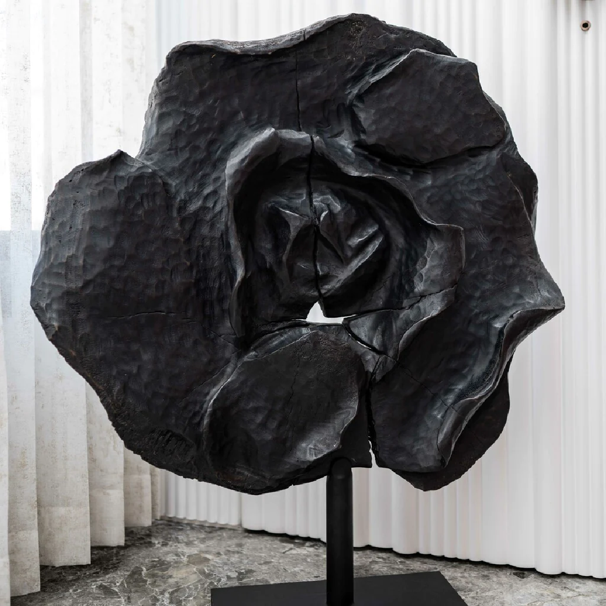 Charcoal Bloom Sculpture