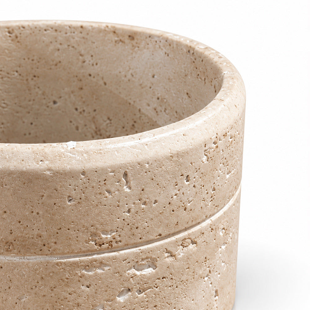 Sharona Beige Cement Planter Pot - Set of 3