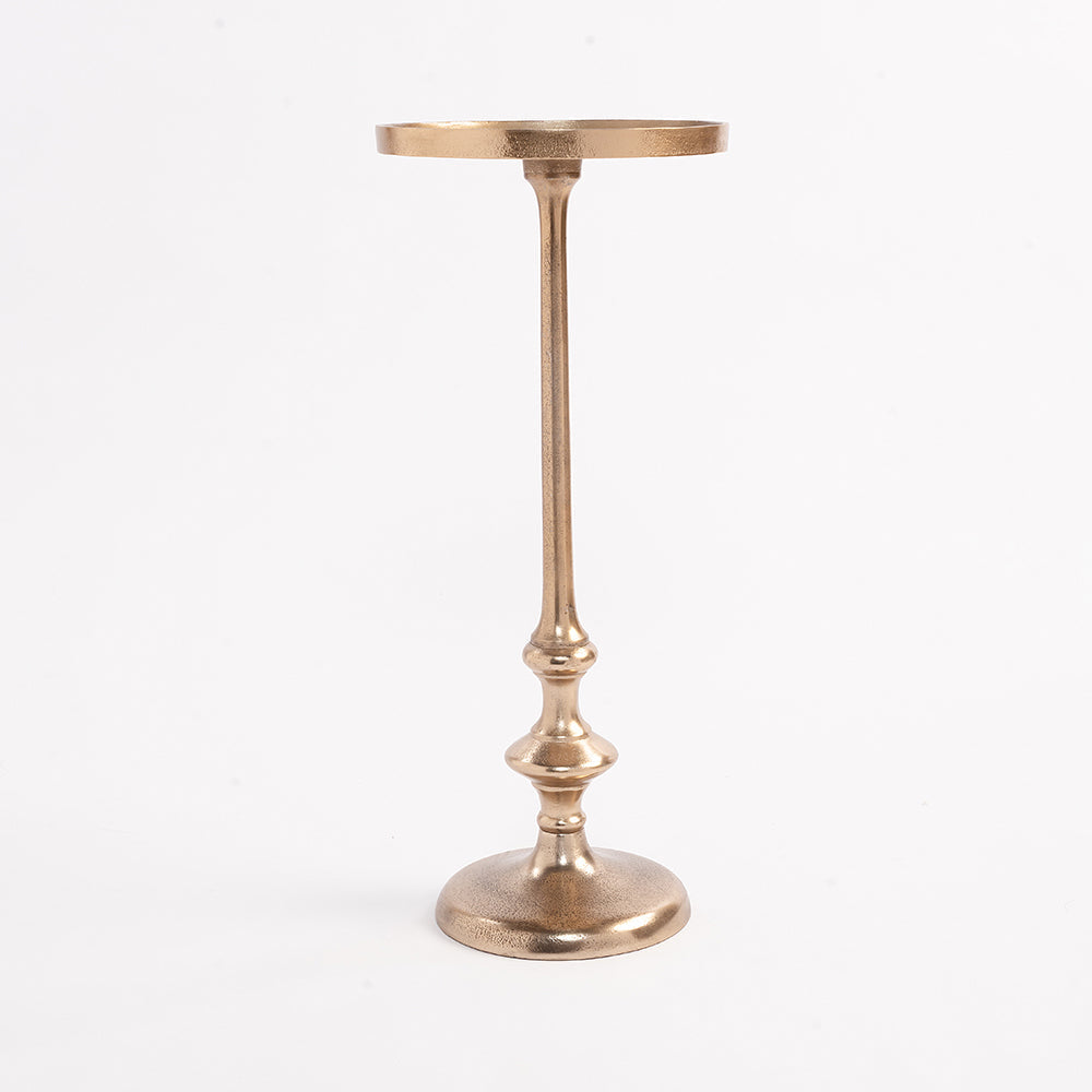 Nivajo Aluminium Accent Table – Brass & Olive Green