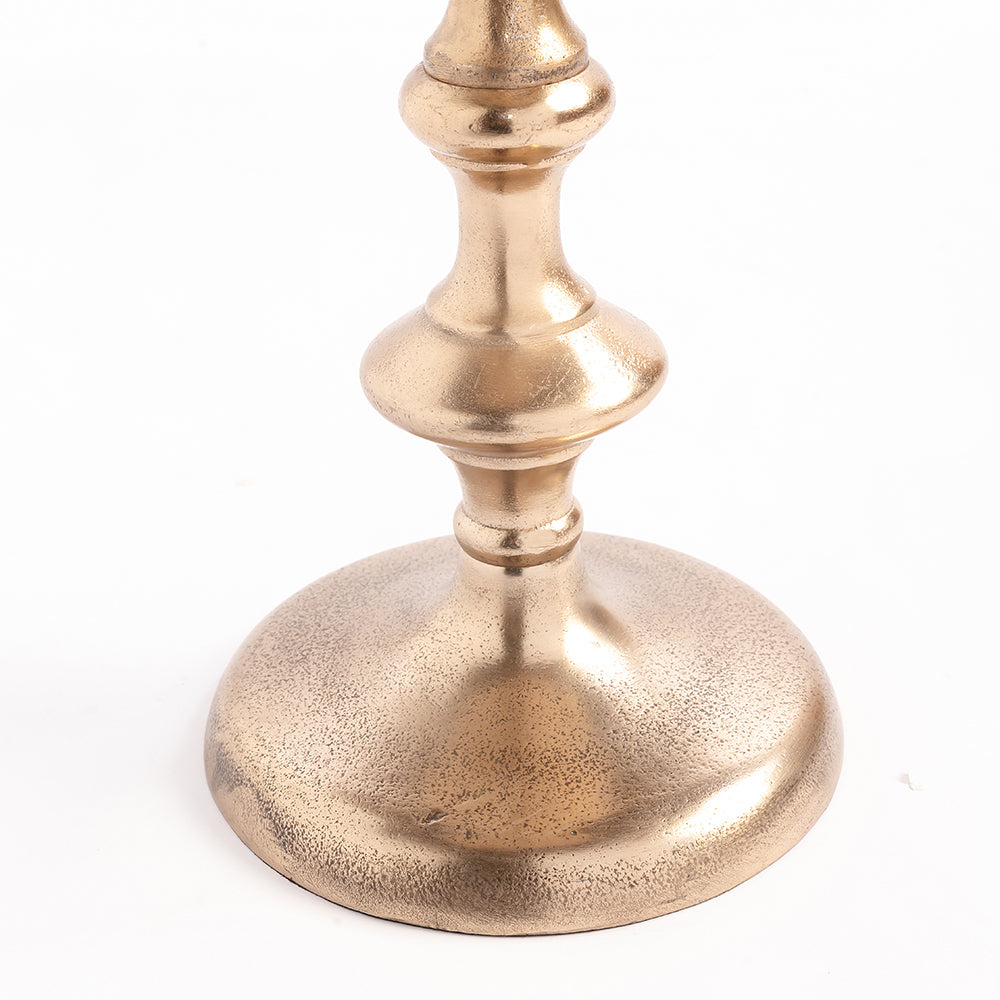 Nivajo Aluminium Accent Table – Brass & Olive Green