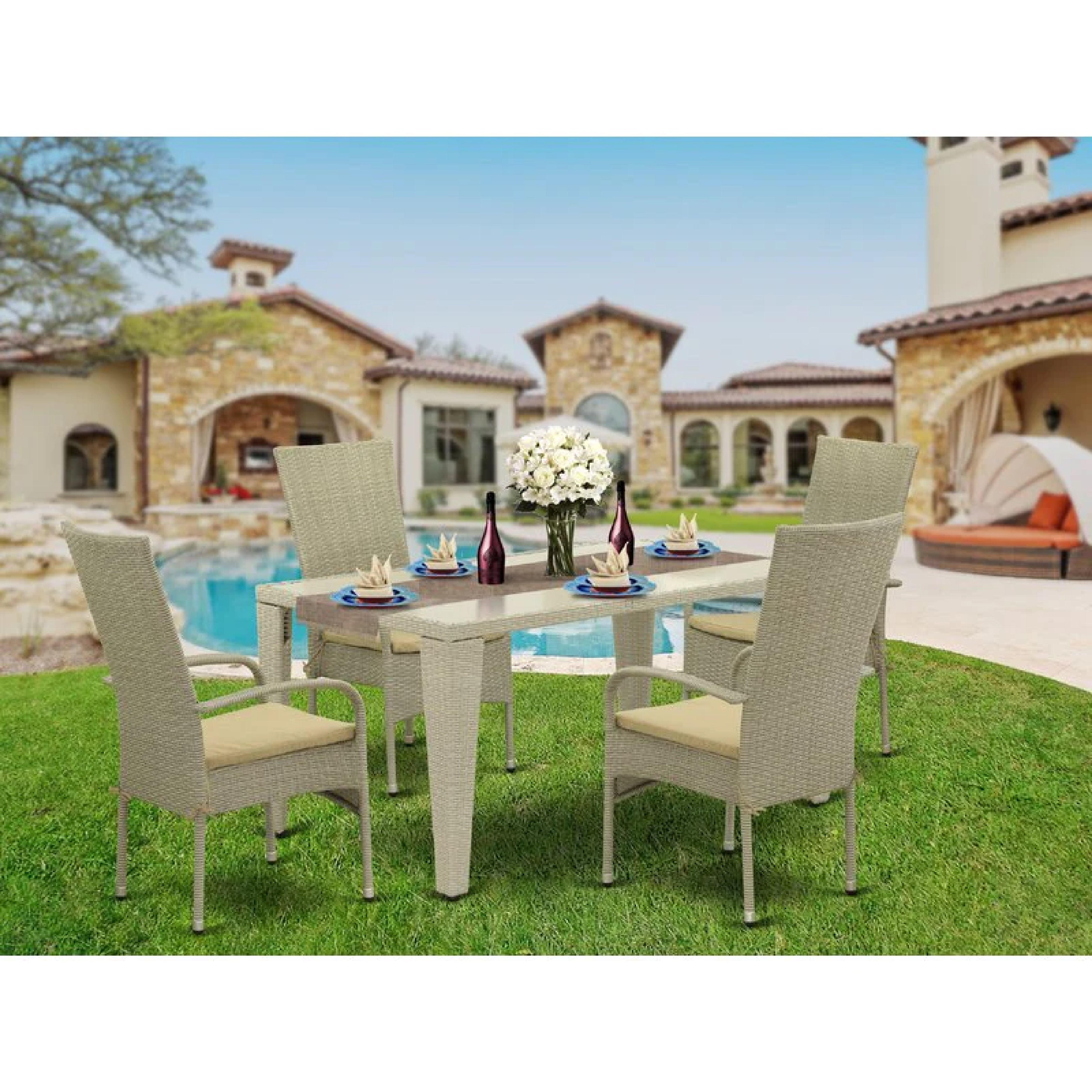 ALESSANDRO OUTDOOR PATIO DINING SET