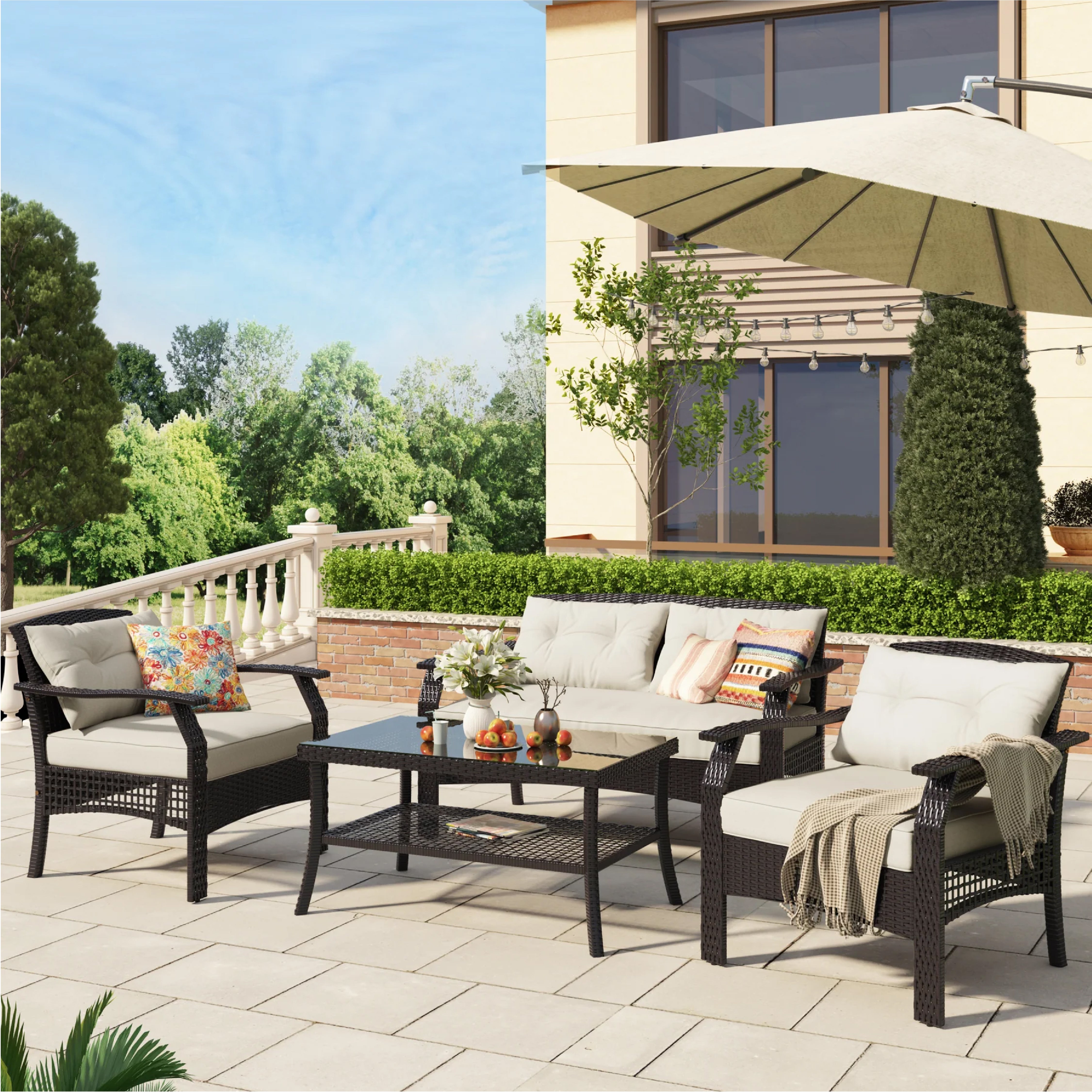 ODETTE OUTDOOR SOFA SET