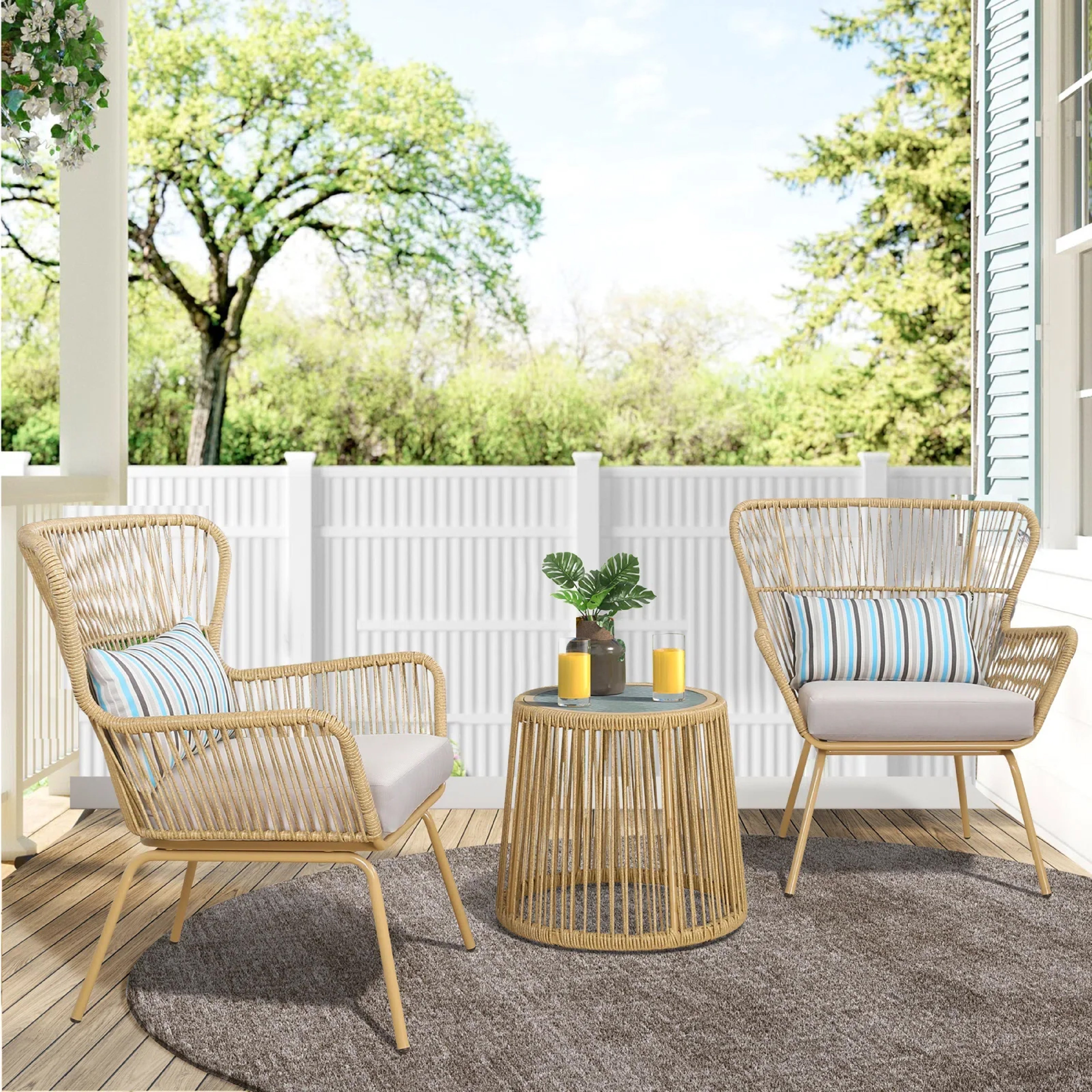 ROW OUTDOOR PATIO SEATING SET