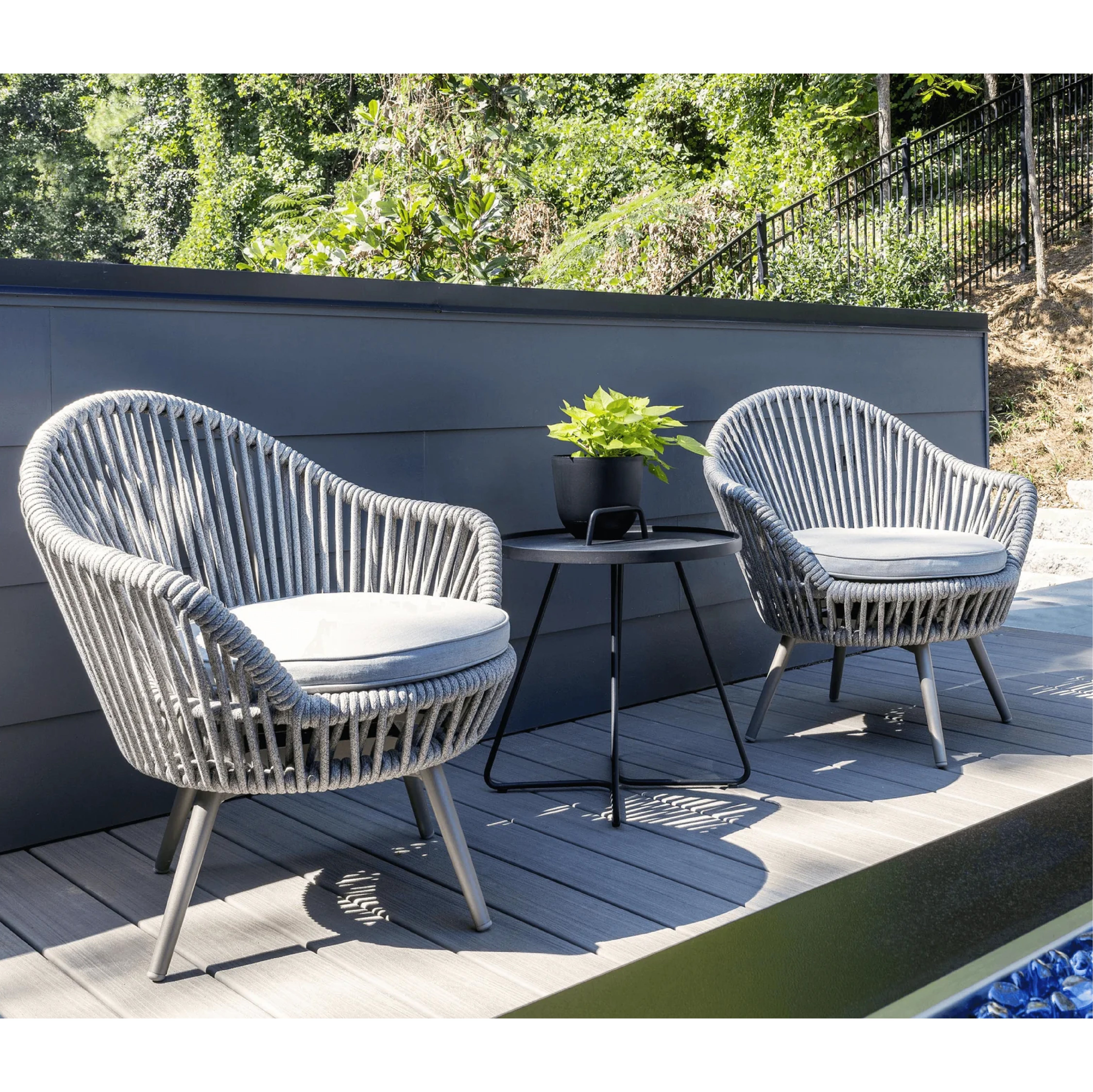 FAUX OUTDOOR PATIO SEATING SET