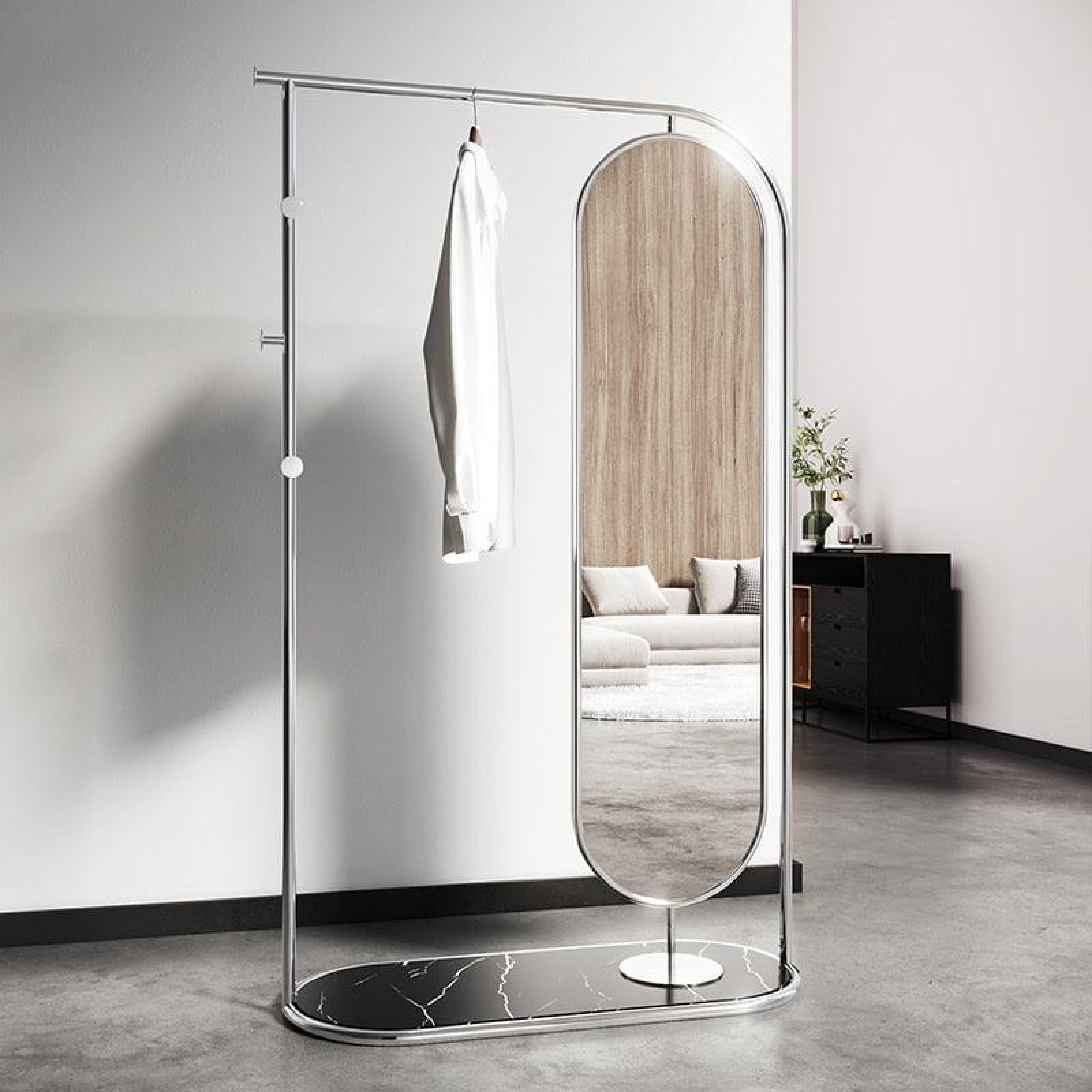 Commo Clothes Rack with Mirror