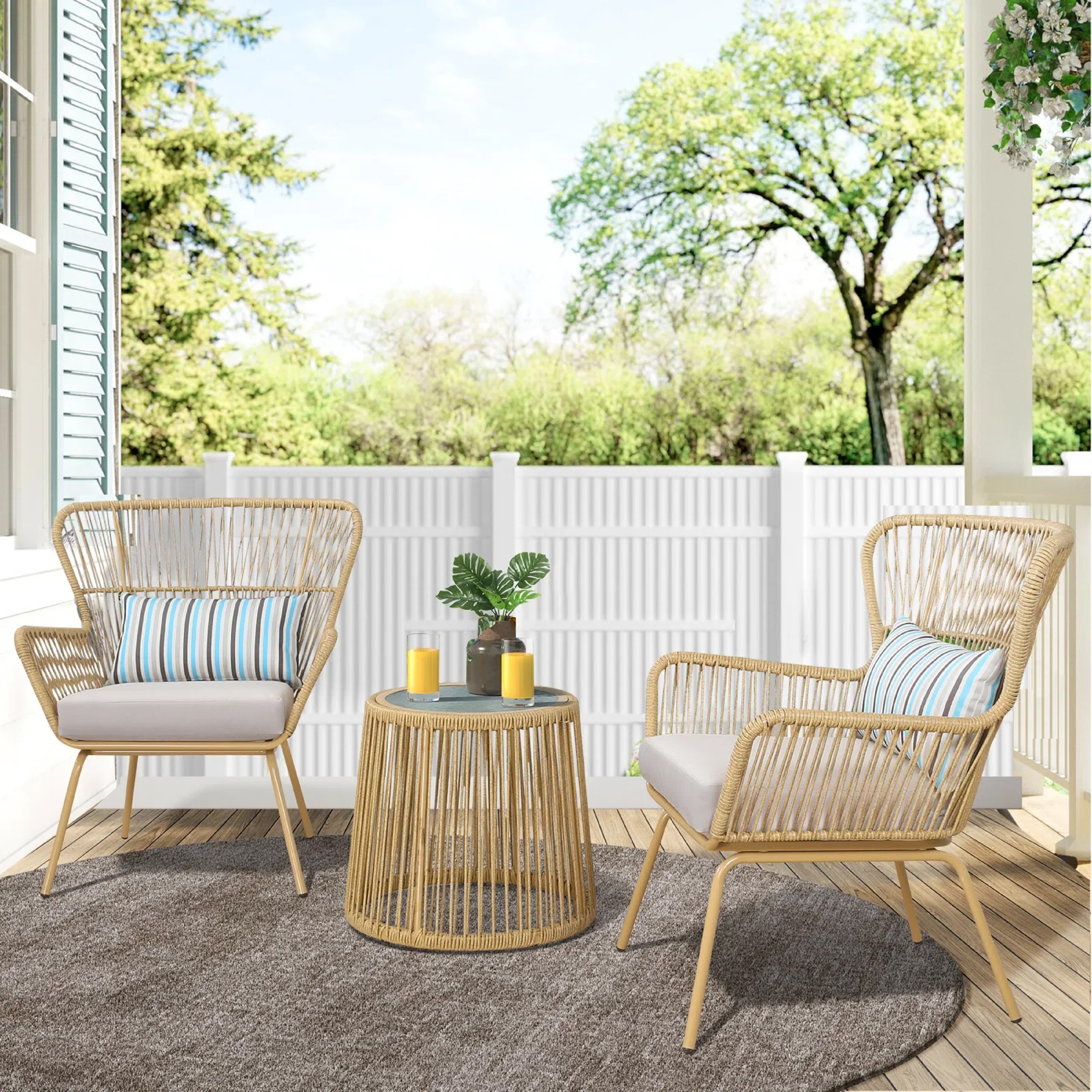 ROW OUTDOOR PATIO SEATING SET