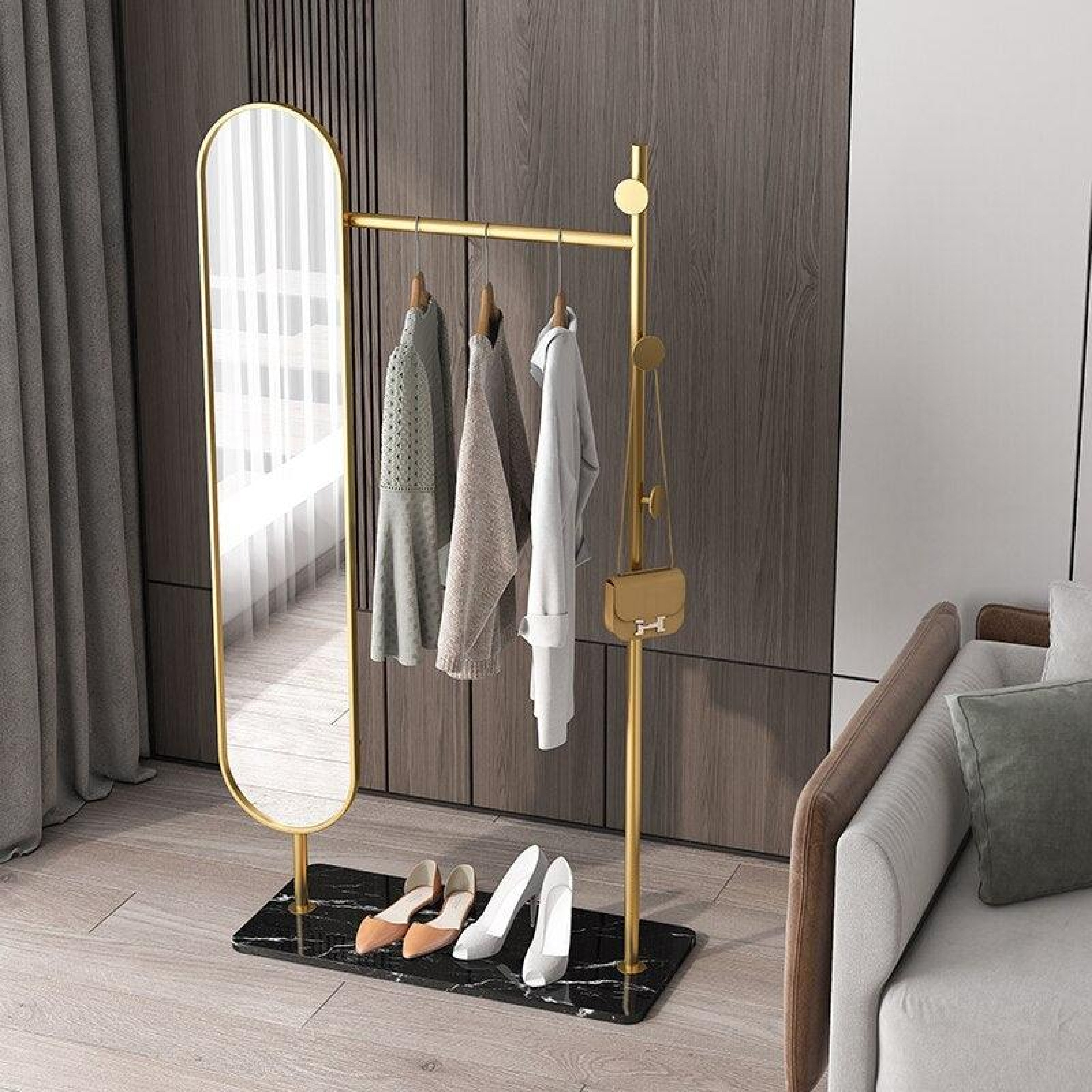 Ritz Clothes Hanging Stand with Mirror