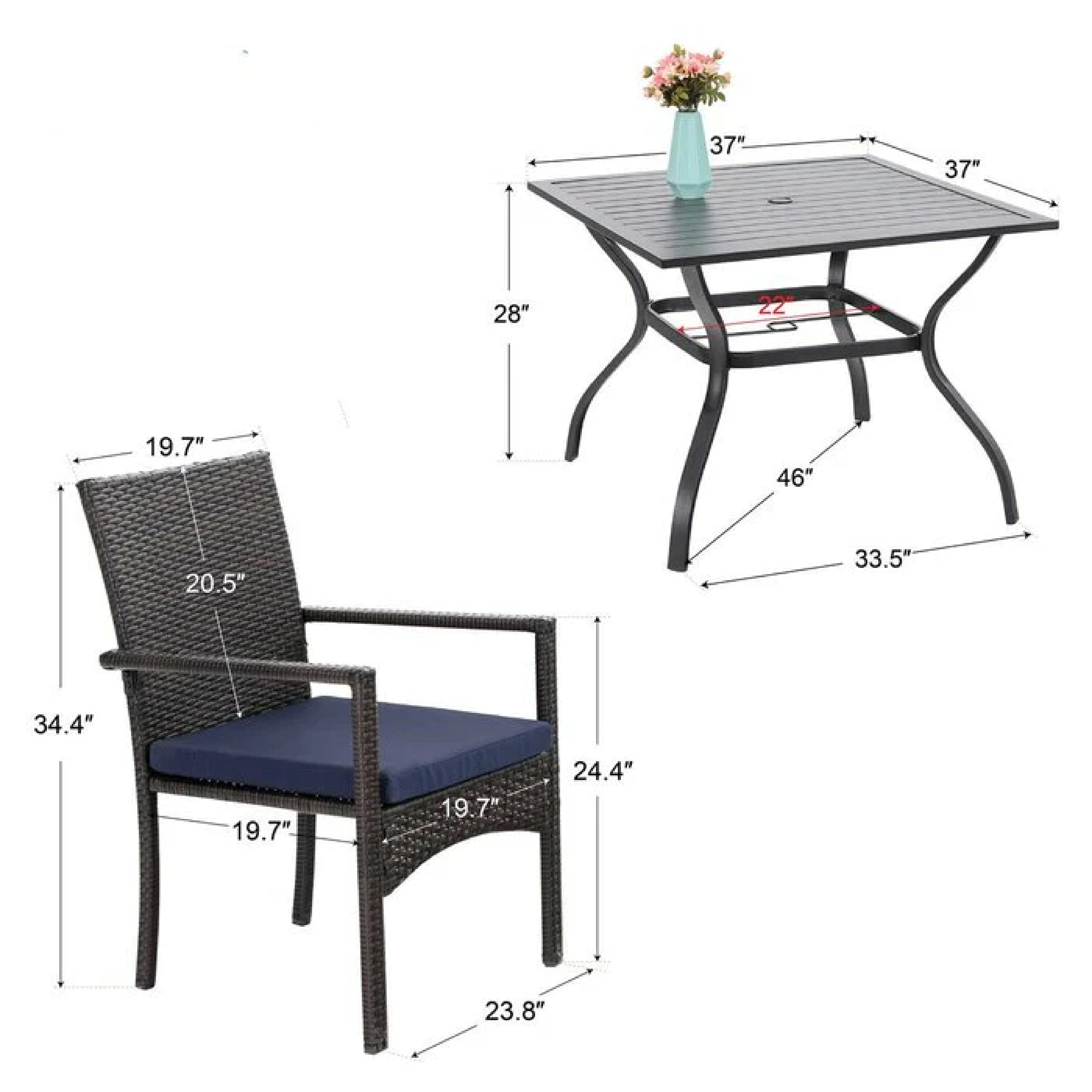 GIORDANO OUTDOOR PATIO DINING SET