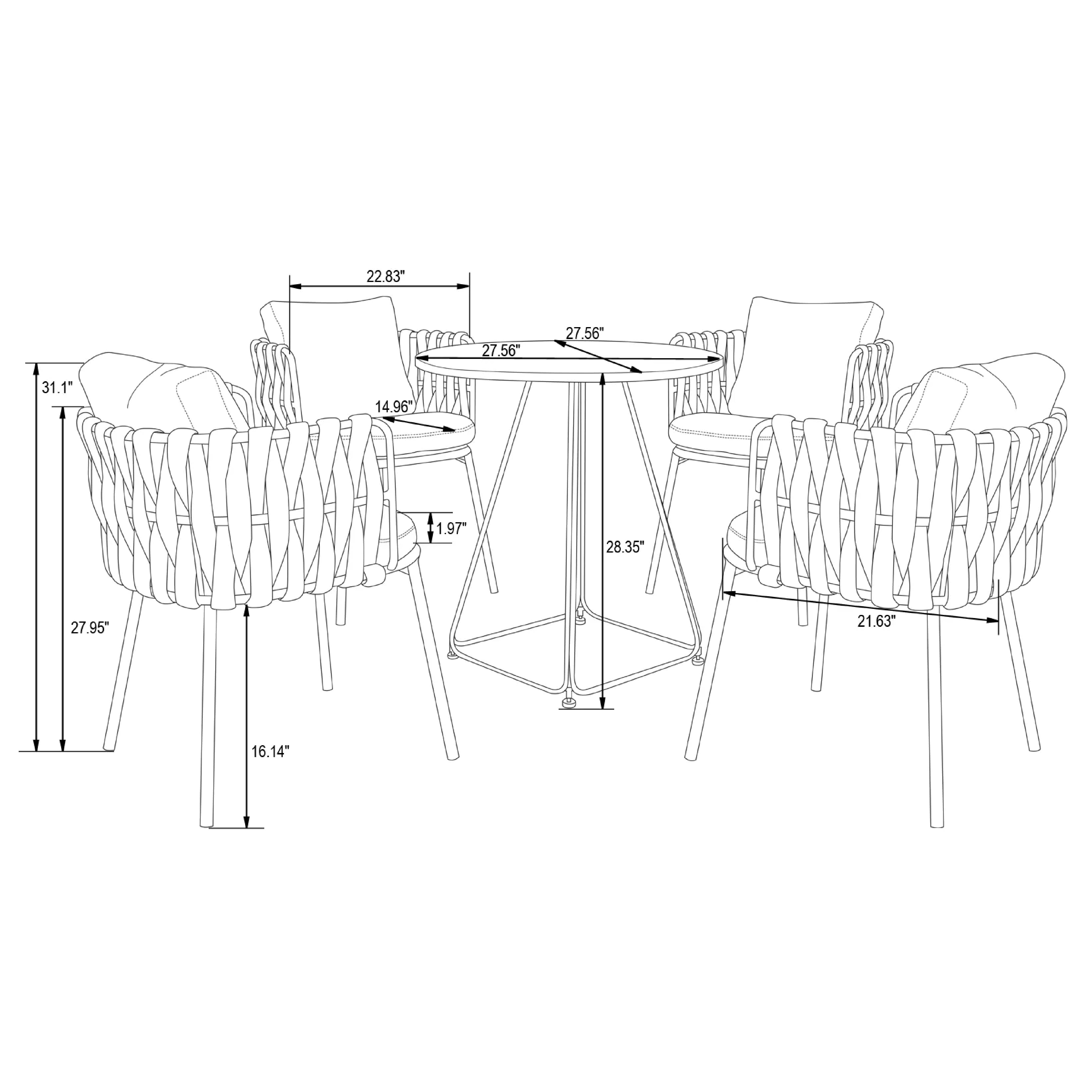 NAMDE OUTDOOR PATIO SEATING SET