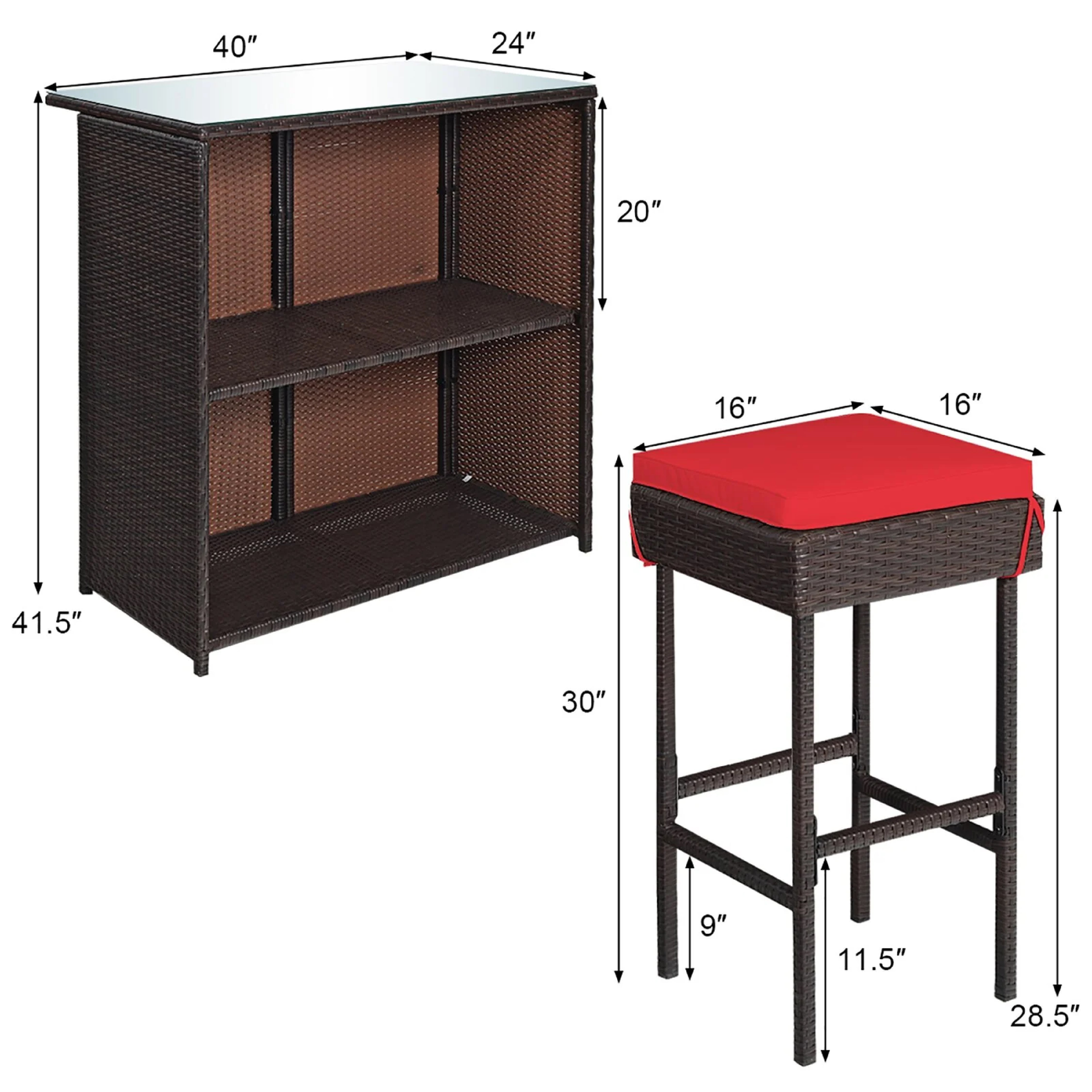 MASSIMO OUTDOOR PATIO BAR SETS