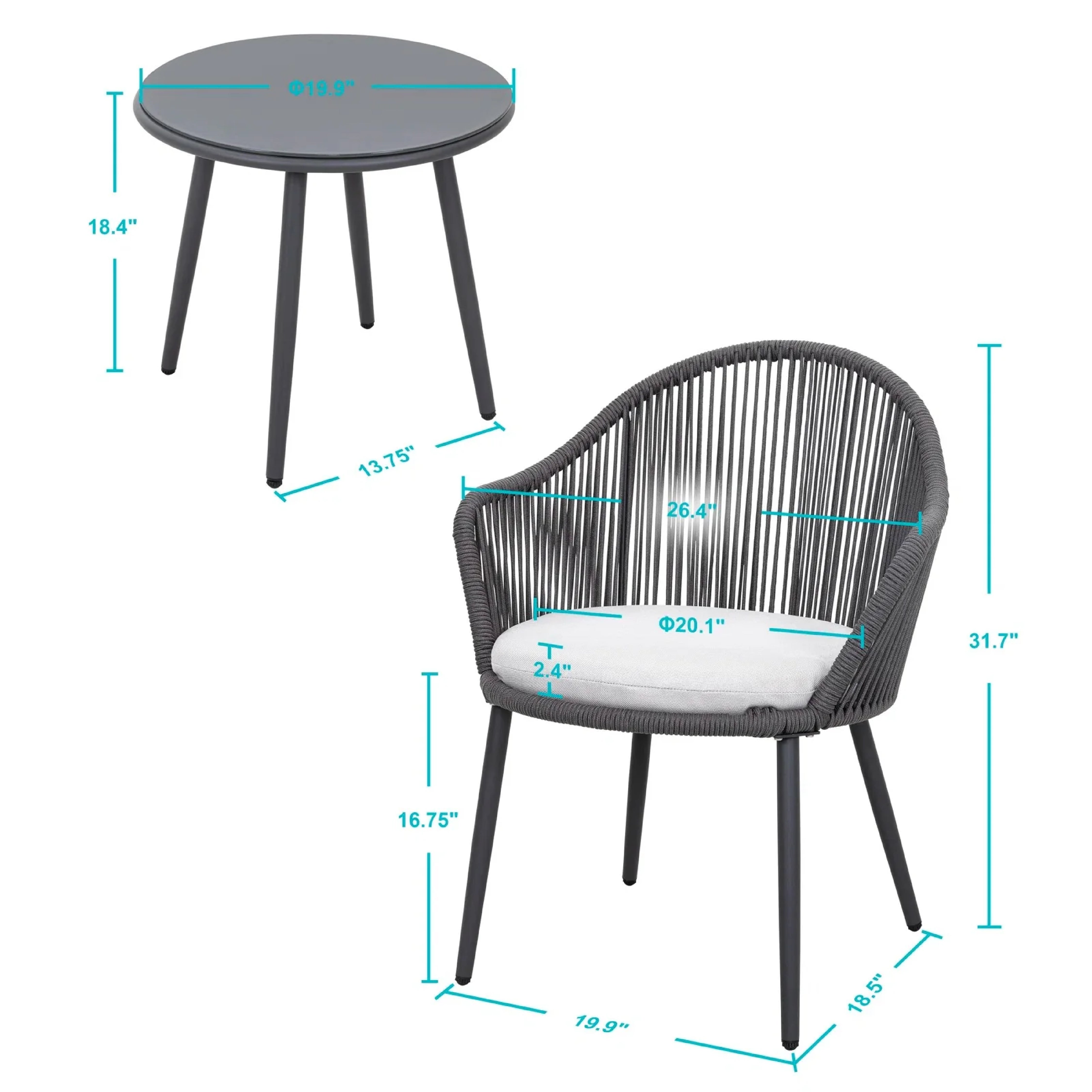 CONTI OUTDOOR PATIO SEATING SET