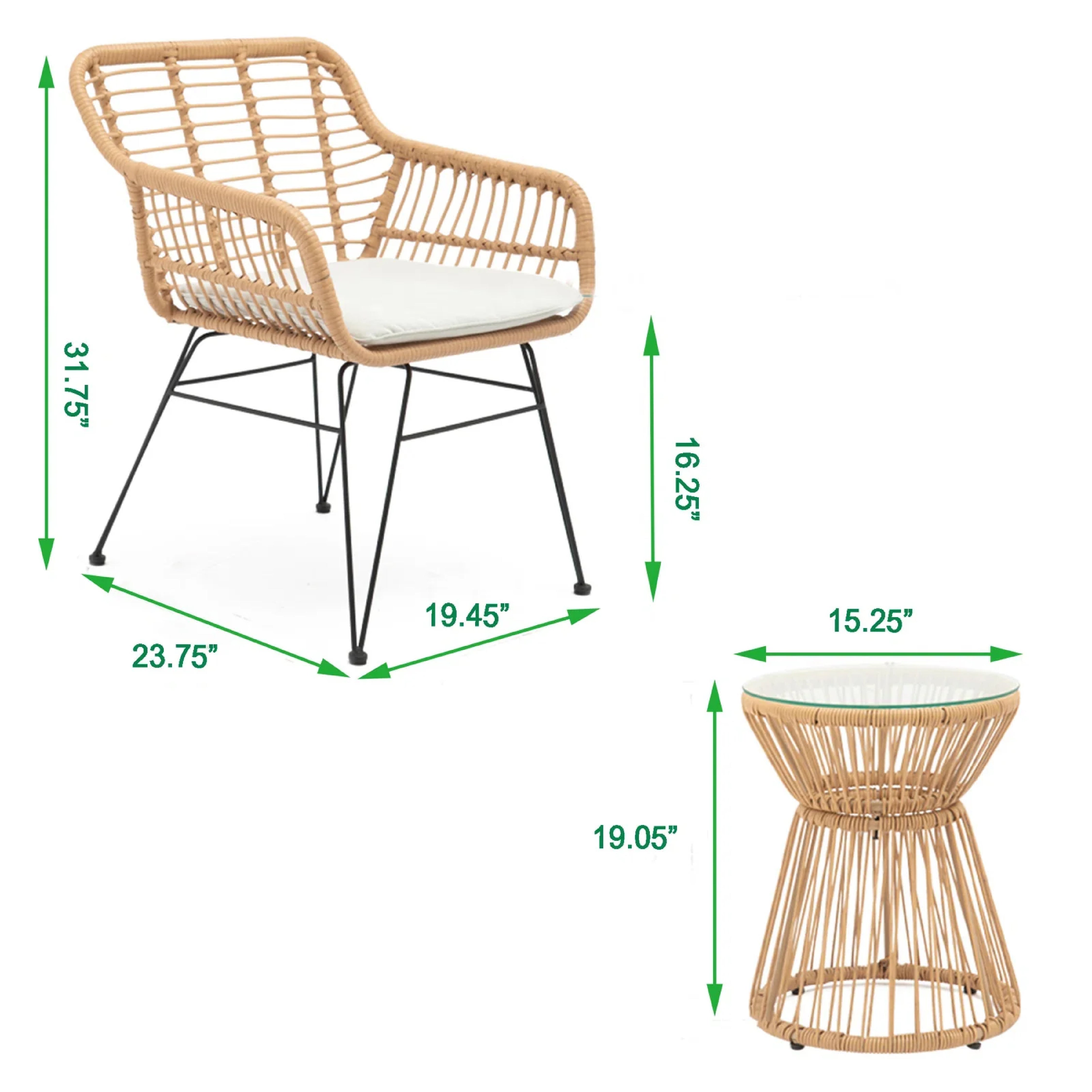 ALLURE OUTDOOR PATIO SEATING SET